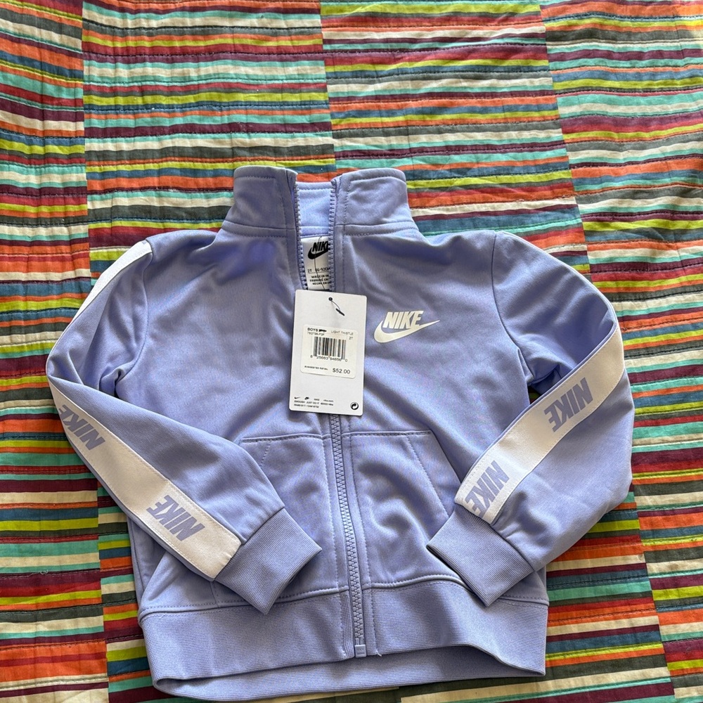 Sale price Nike Kids' Lavender Track Jacket with White Accents white size 2T nwt